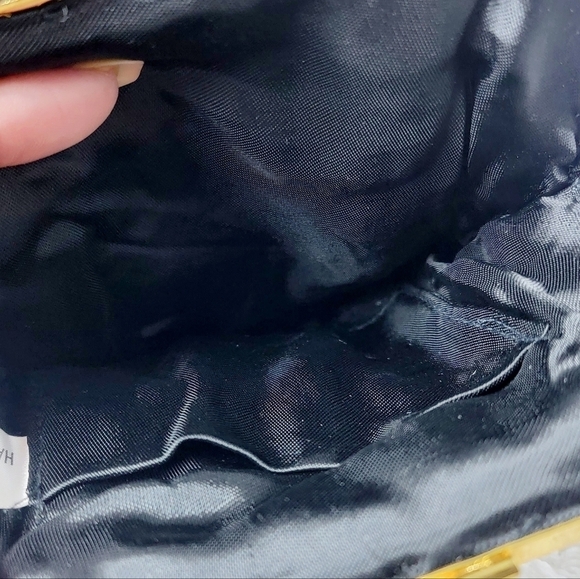 Black Beaded Shell Night/Party Handmade Small Clutch Bag - Picture 3 of 7